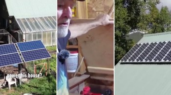 This farmer described how his solar panels keep backup batteries charged so that if the grid goes down, his property can maintain energy resilience.