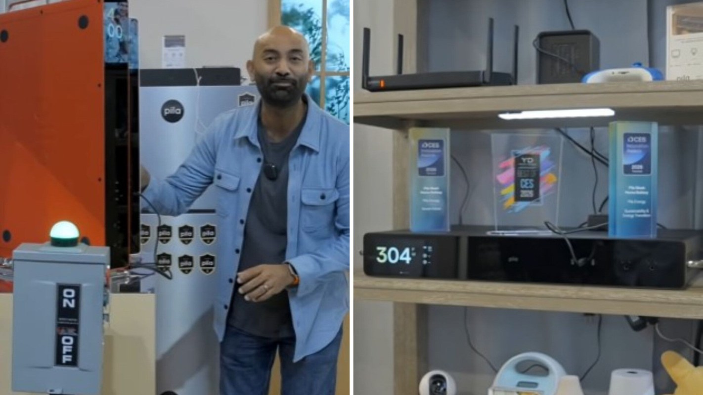 Person talking about Pila backup batteries.