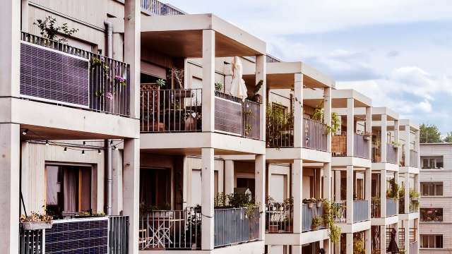 Solar panels on apartment balconies in the U.S.