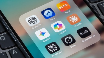 A close-up of a smartphone screen displaying various AI application icons.