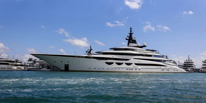 A photo of a Superyacht on the water.