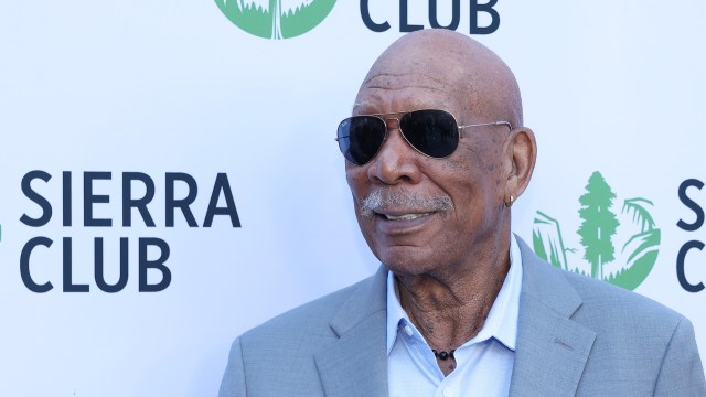Morgan Freeman wearing sunglasses.