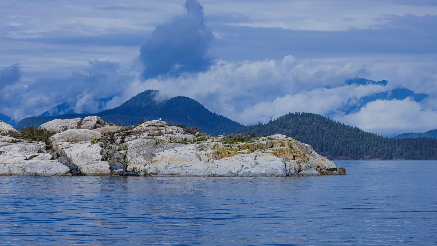 An island in the water in British Columbia.