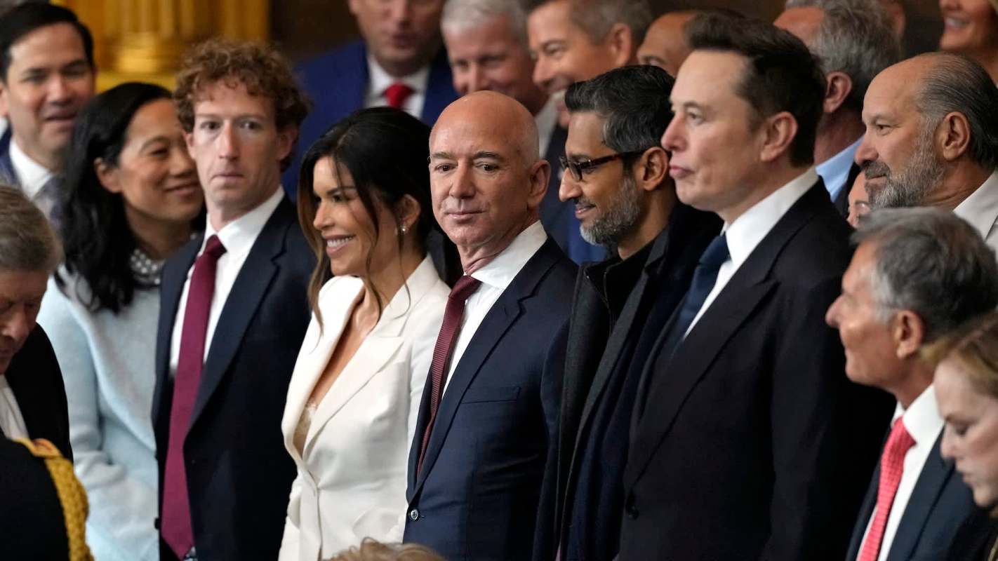 Mark Zuckerberg, Jeff Bezos, Elon Musk, and other billionaires.