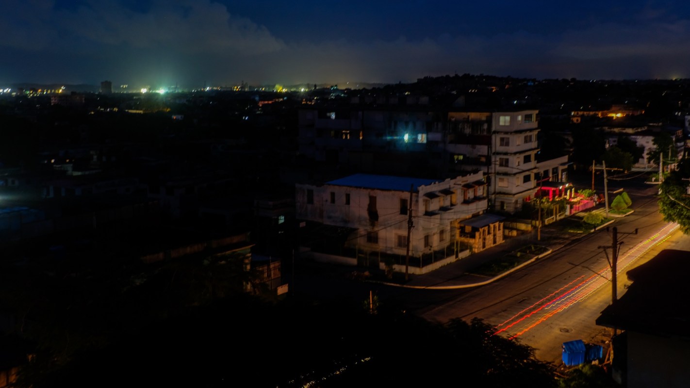 An almost complete blackout of a neighborhood.