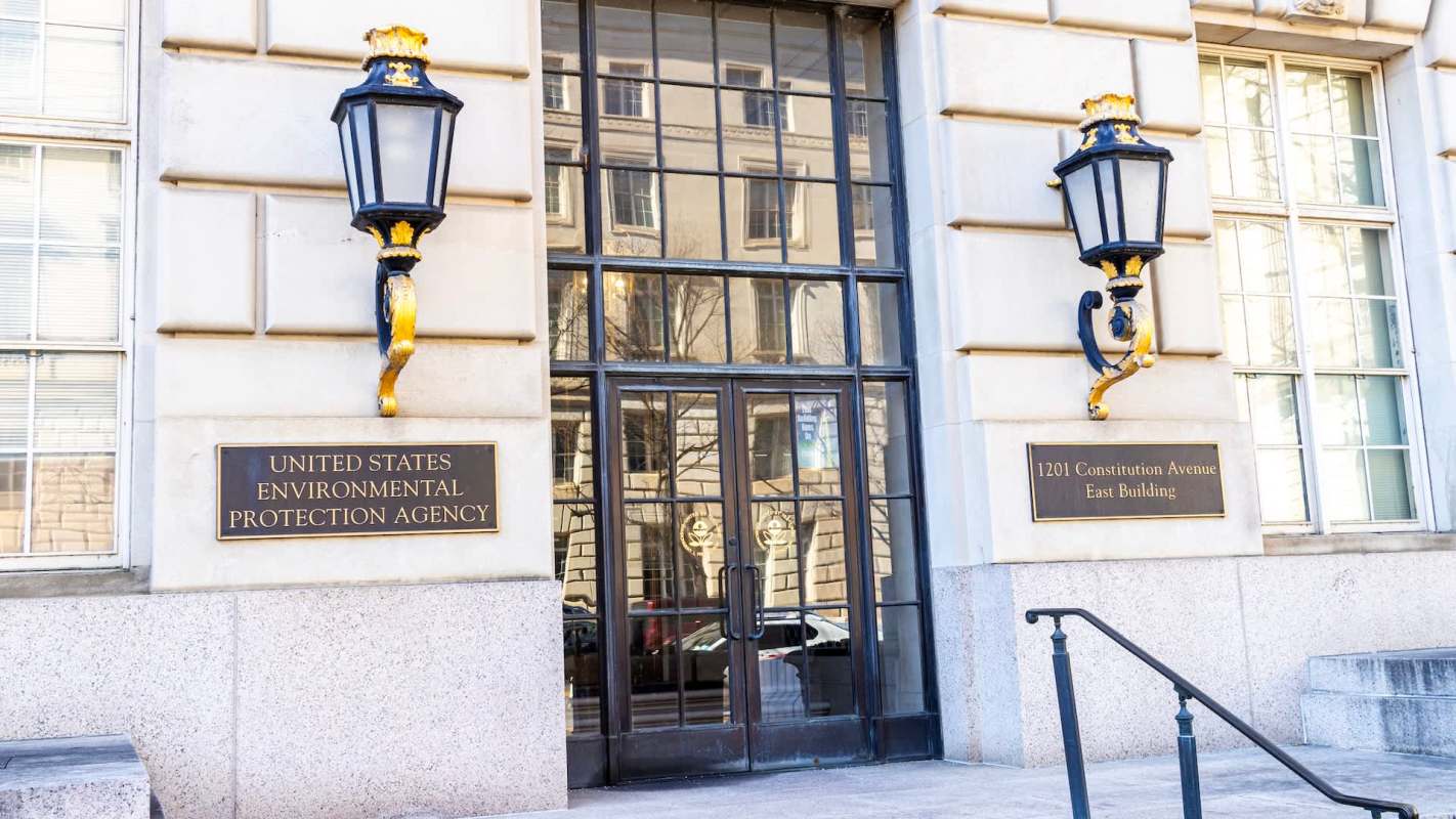 The entrance of the United States Environmental Protection Agency.