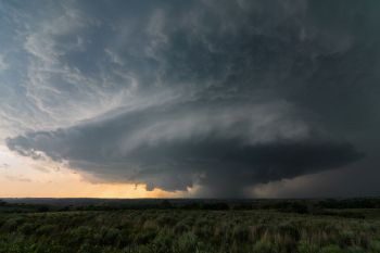 A supercell thunderstorm in Oklahoma.