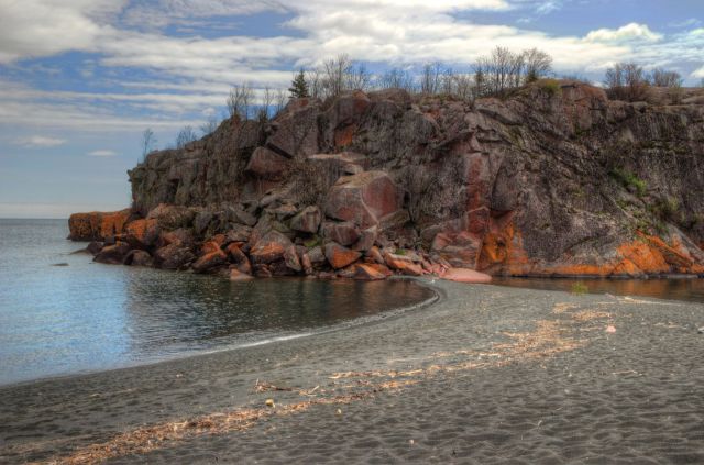 Black Beach in Minnesota.