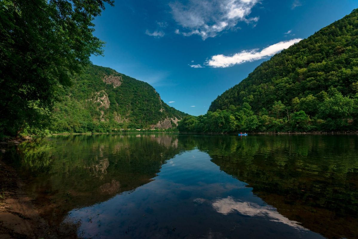 The Delaware Water Gap on the Delaware River.
