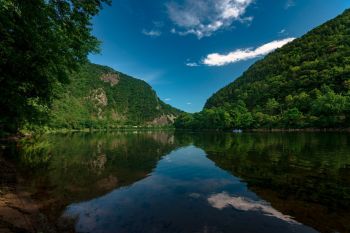 The Delaware Water Gap on the Delaware River.