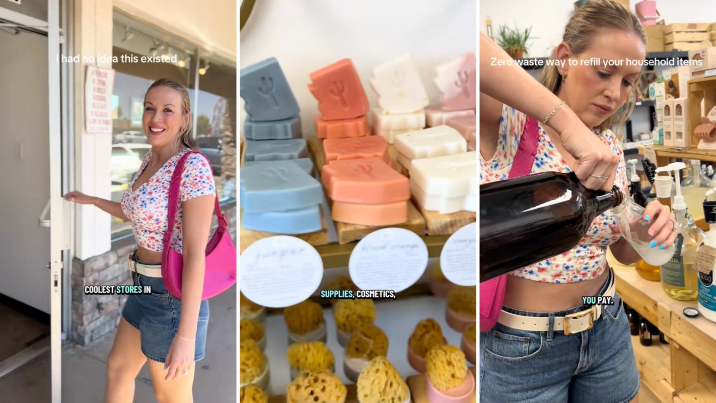 A person showing off the Desert Refillery.