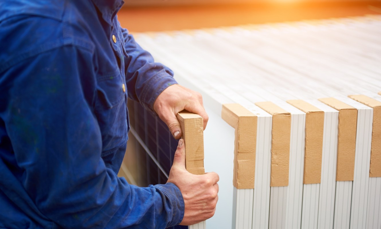 A person shopping for solar panels.