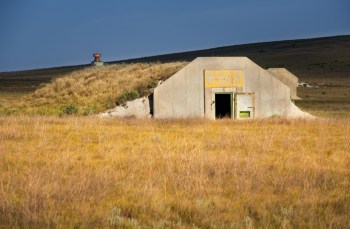 One of the many cement bunkers at the Vivos survival facility outside of Edgemont, SD. The bunkers were part of an old US army arms depot that was decommissioned.