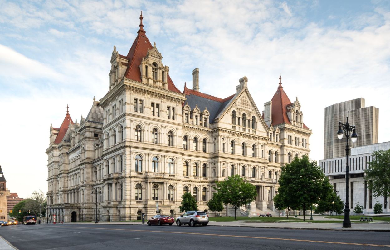 The New York State Capitol building.