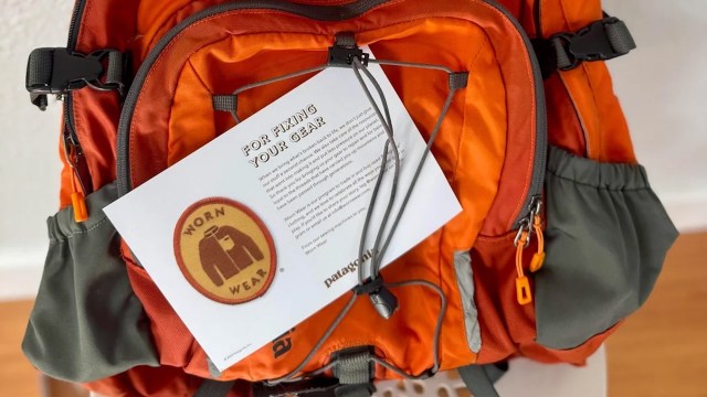 A backpack that went through Patagonia's repair program.