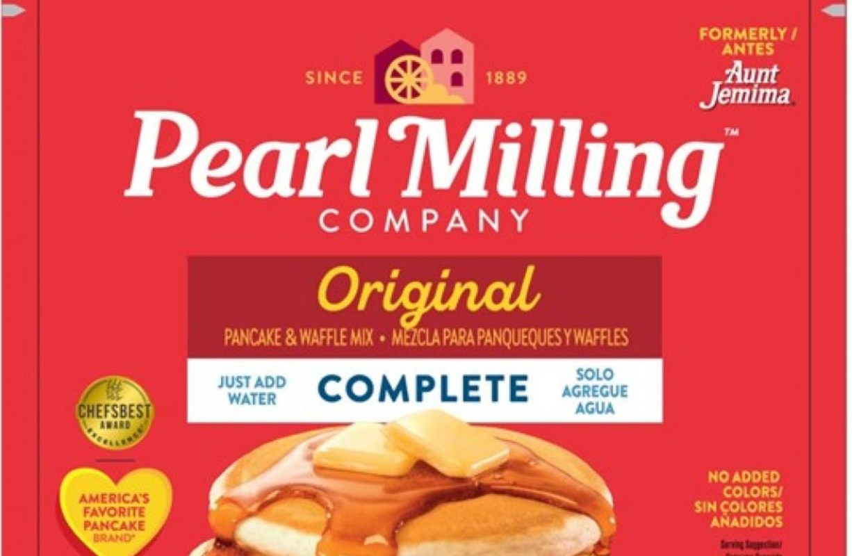 A box of Pearl Milling Company's original pancake and waffle mix.