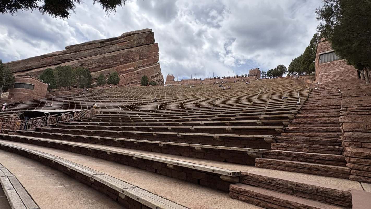 Colorado's Red Rocks outdoor amphitheatre.