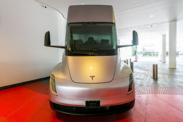 A Tesla electric semi-truck.