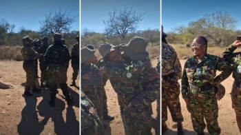 Members of The Black Mambas celebrating.