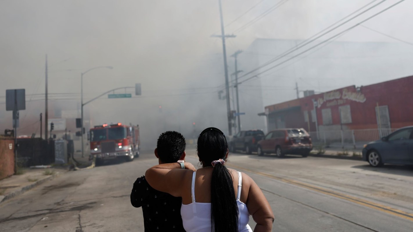 A massive warehouse fire at a cold storage facility in Boyle Heights.