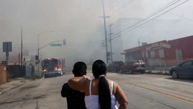 A massive warehouse fire at a cold storage facility in Boyle Heights.