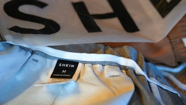 A Shein-branded item of clothing in size medium.