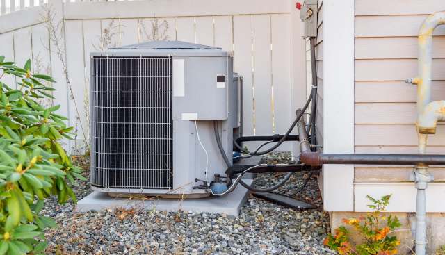 An outdoor air conditioning unit.