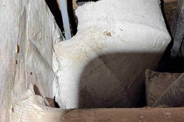 A gap in ducting.