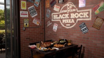 A table at Black Rock Pizza.