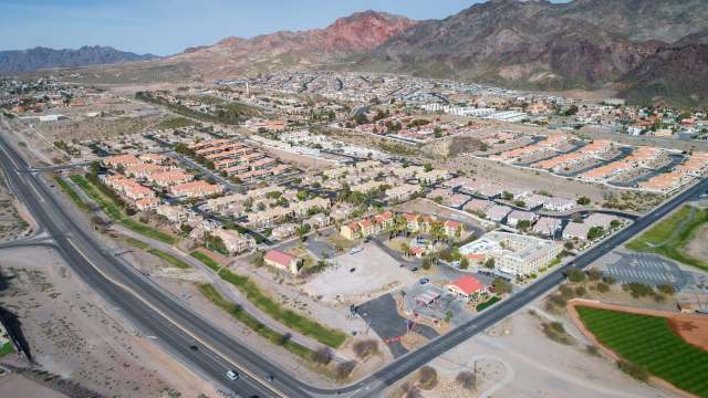 Aerial view of Boulder City, Nevada.