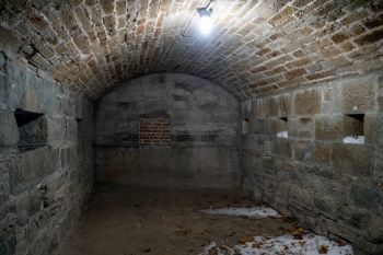 An underground bunker.