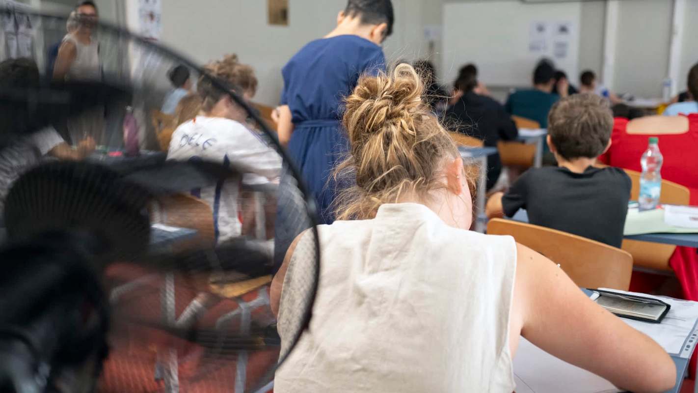 Students in a classroom.