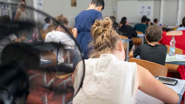 Students in a classroom.