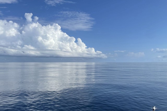 Clouds over the ocean.