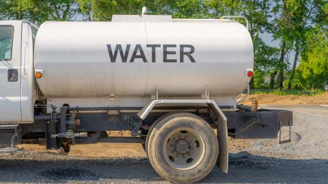 A water tanker truck.