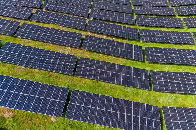 A solar farm.