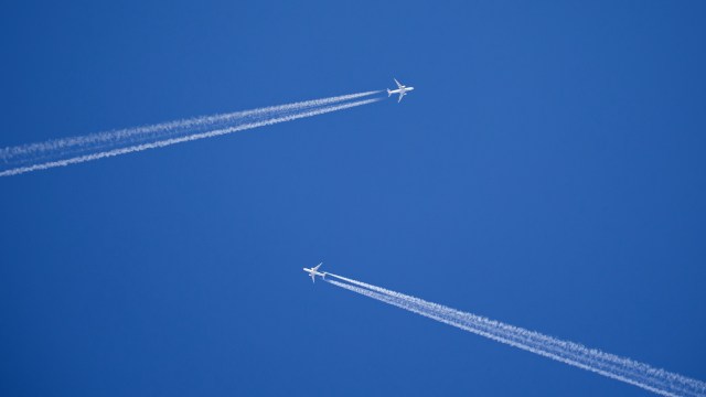 Planes in the sky.