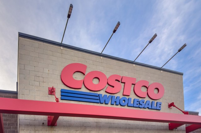 A Costco Wholesale sign.