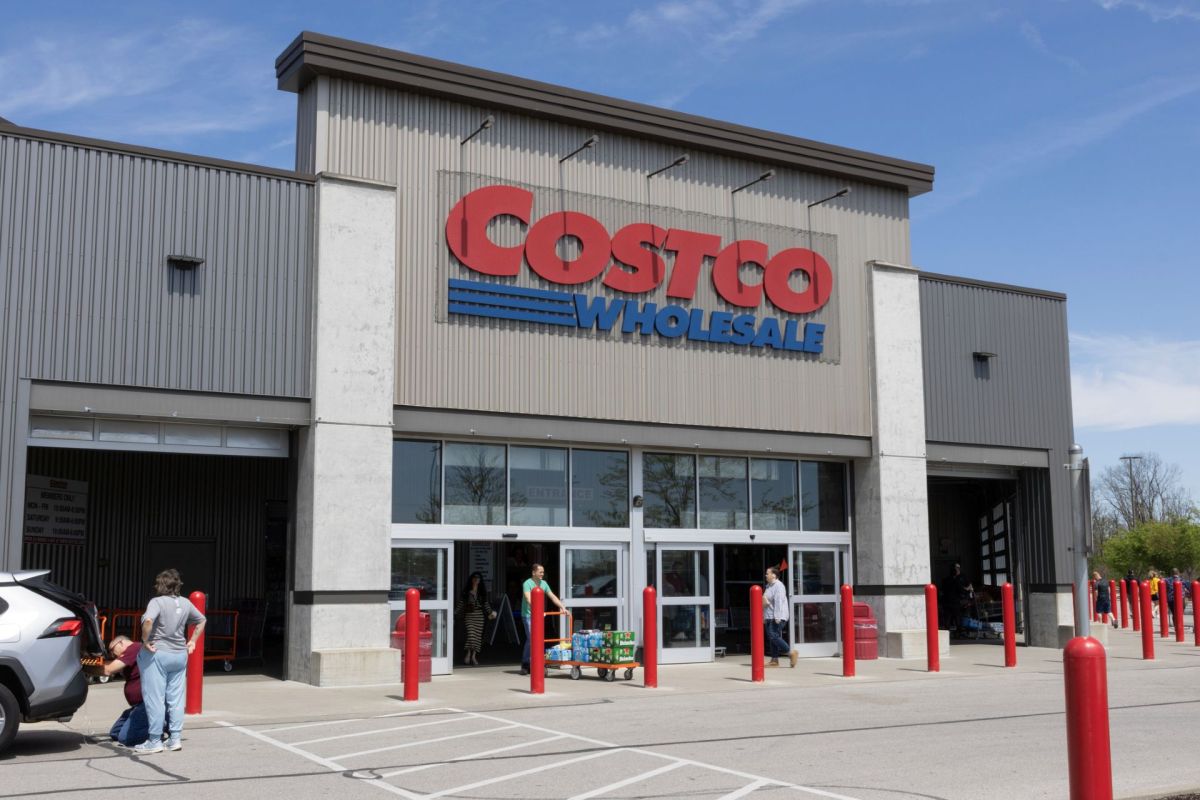 A Costco Wholesale storefront.