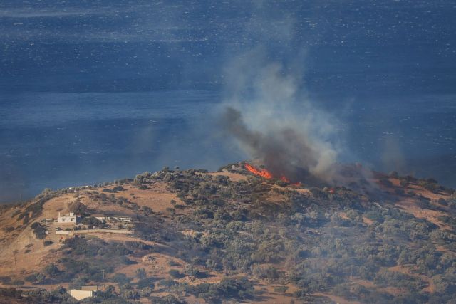 A wildfire on the Greek island of Crete.
