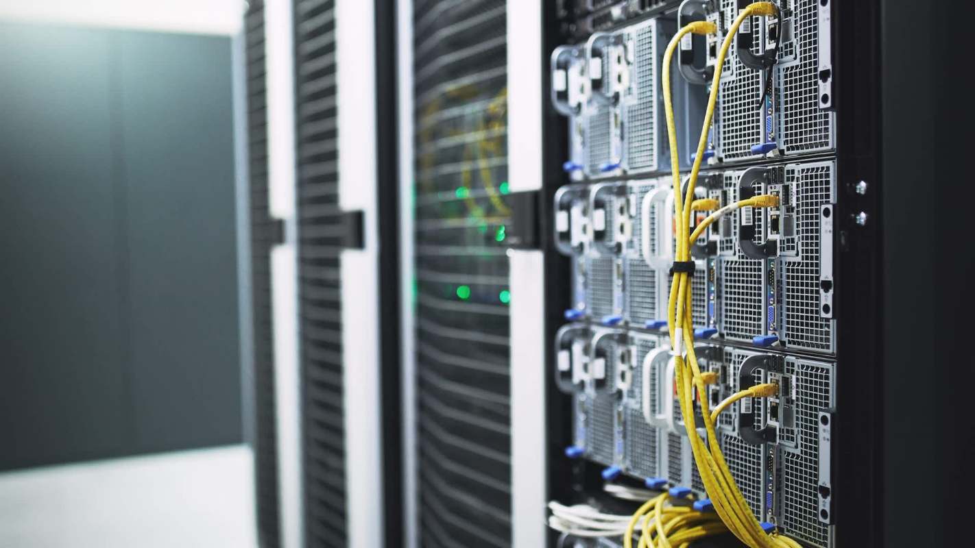 A server rack.