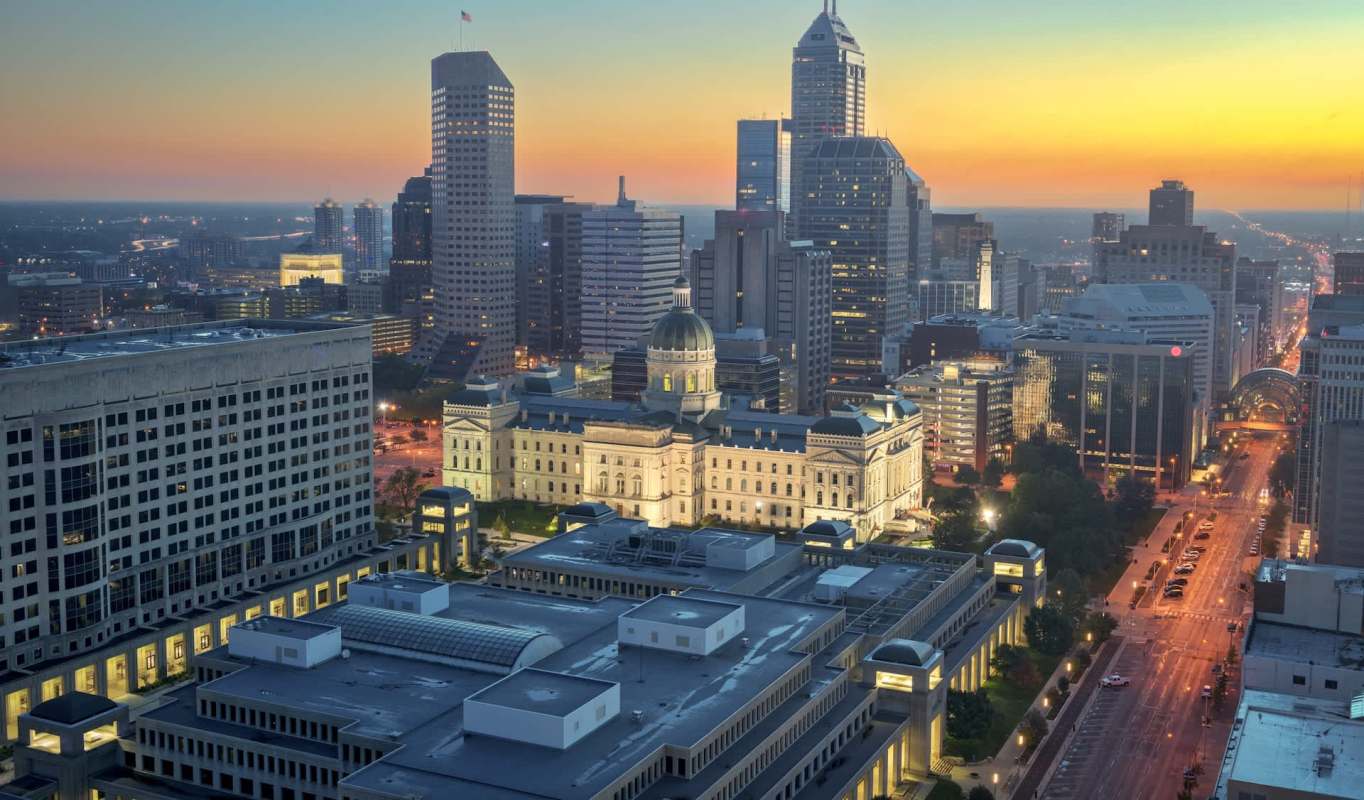 The center of Indianapolis.