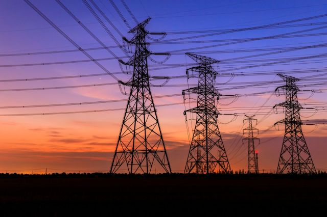 Power transmission lines.