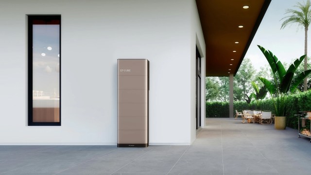 An EP Cube energy storage system.