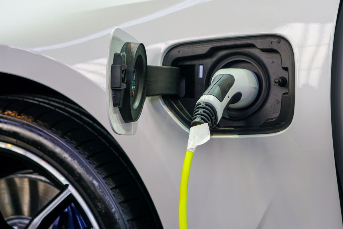 An EV charger in an EV.