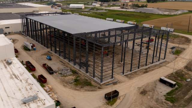 A building construction site.