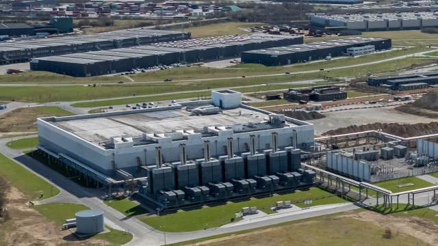 An aerial view of a sprawling industrial complex.