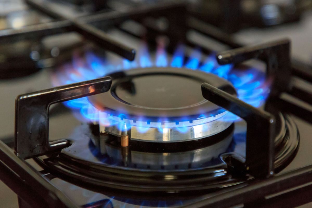 A gas burner.