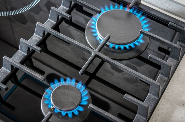 A gas range.