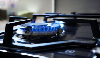 A gas stove.
